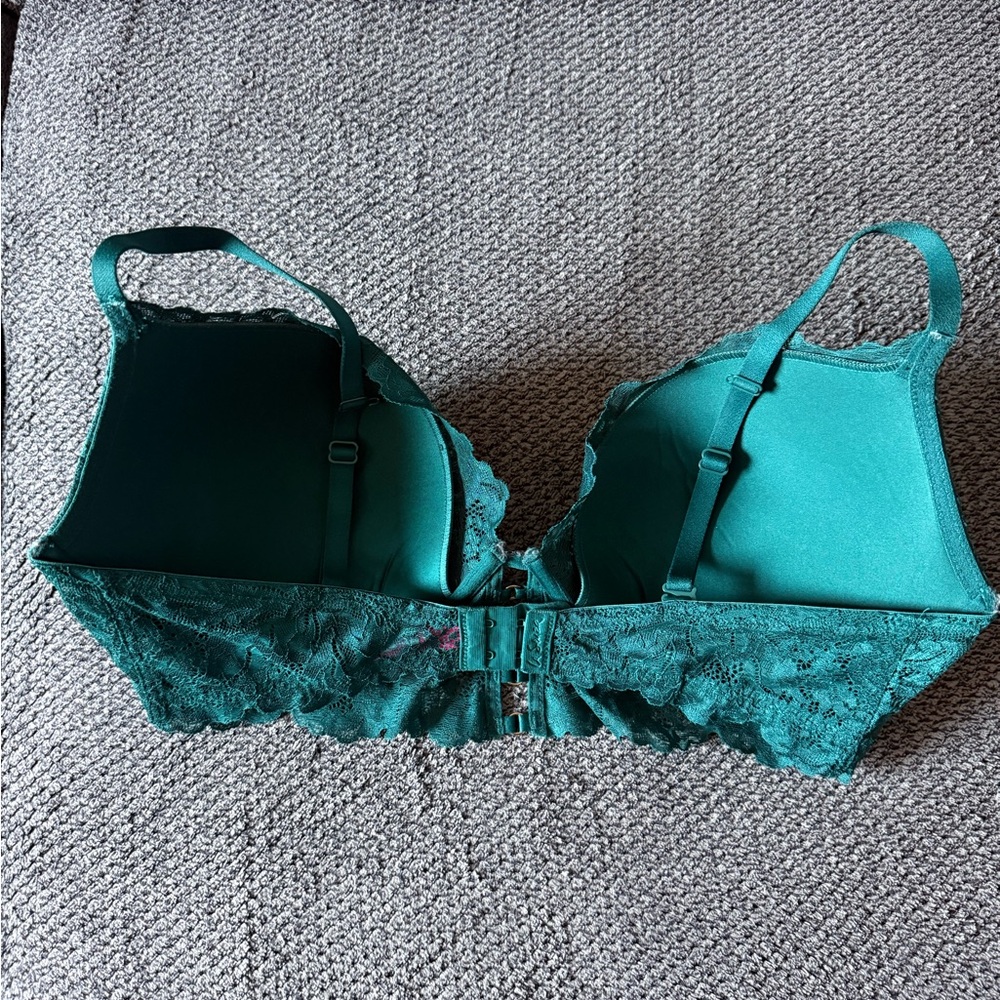 La SENZA Teal Lace Front-Close Plunge Bra 38DDD - Picture 5 of 7